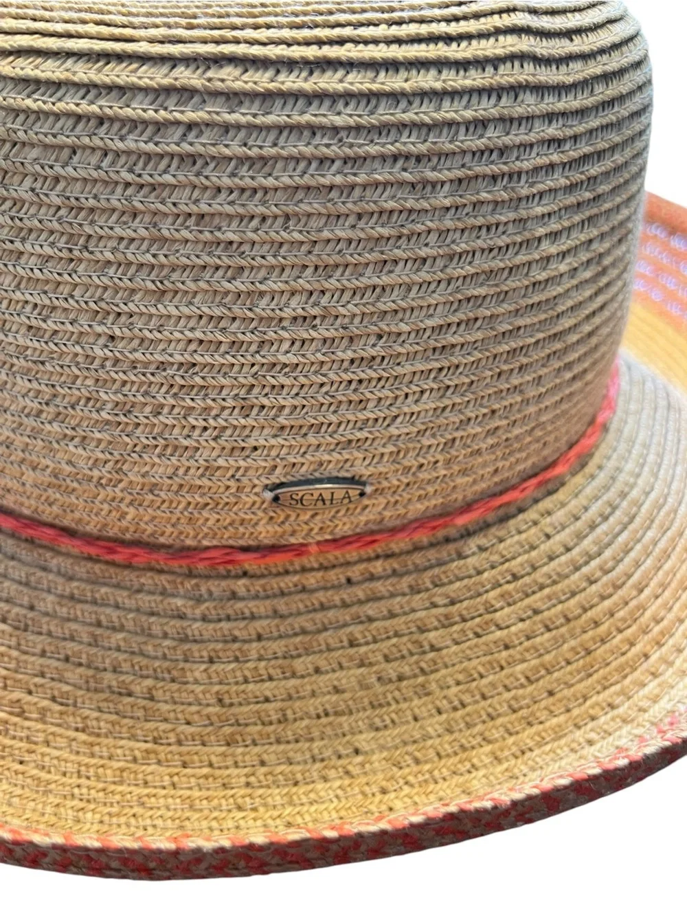 SCALA Paper Hat with Orange Tie